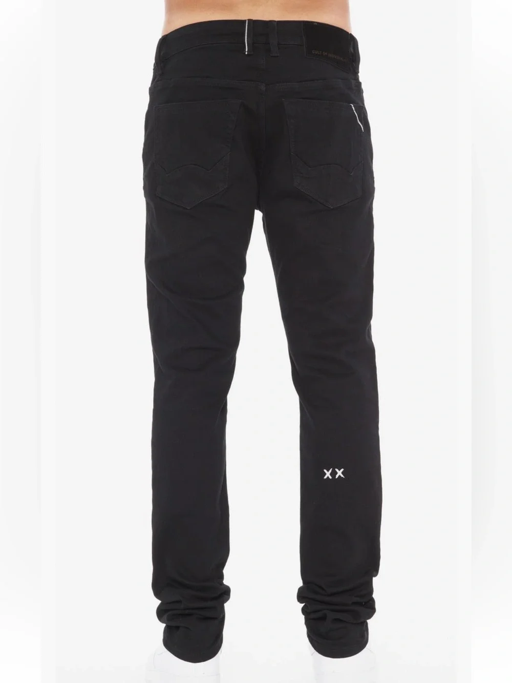 Cult Of Individuality 3M PUNK SUPER SKINNY MOTO IN MATRIX BLACK JEANS